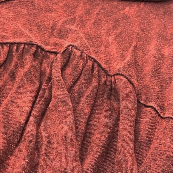 Abree Hand Dyed Boho Flowy Maroon Blouse Size S NWT - Picture 7 of 9